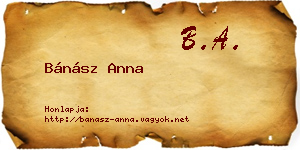Bánász Anna névjegykártya